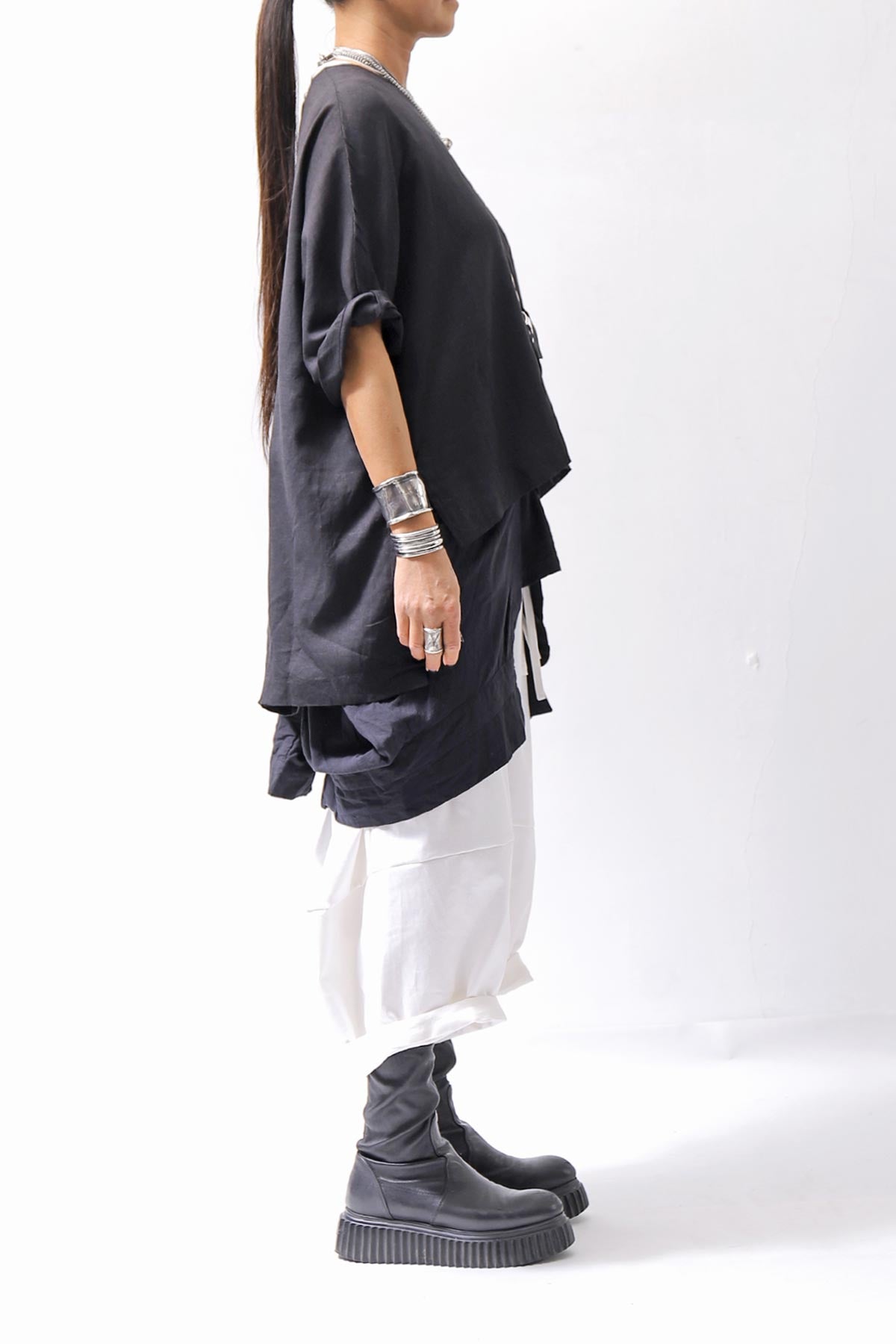 【studio b3】 MULTIWAY TOP&amp;SLEEVELESS TOP SET NB2156_BLACK
