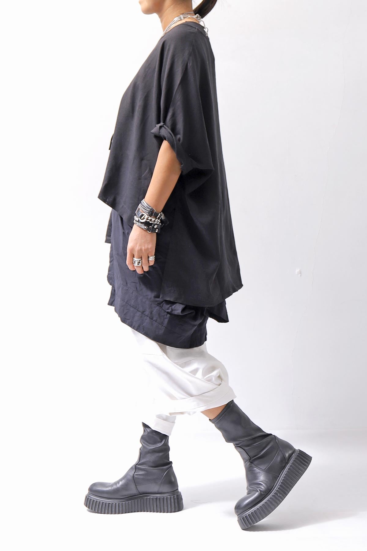 【studio b3】 MULTIWAY TOP&amp;SLEEVELESS TOP SET NB2156_BLACK