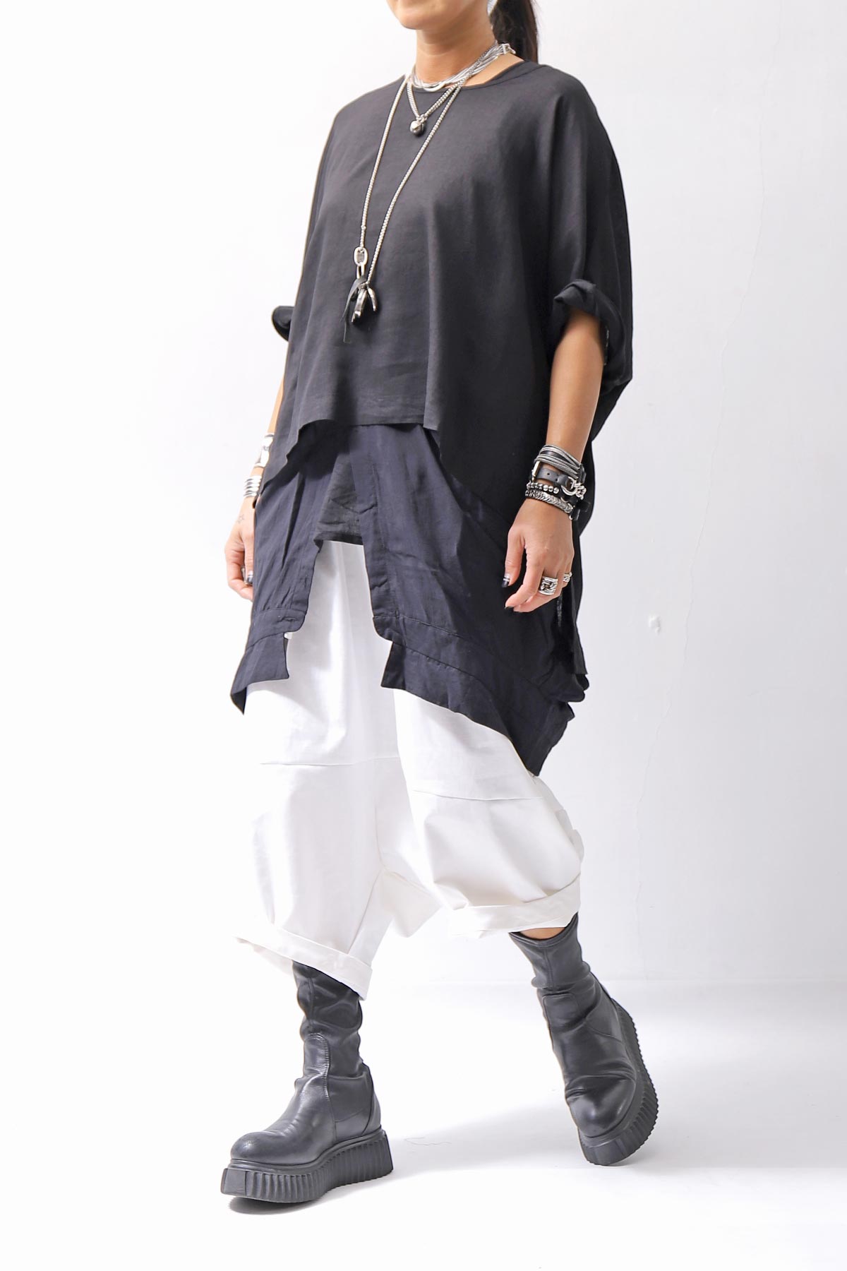 【studio b3】 MULTIWAY TOP&amp;SLEEVELESS TOP SET NB2156_BLACK