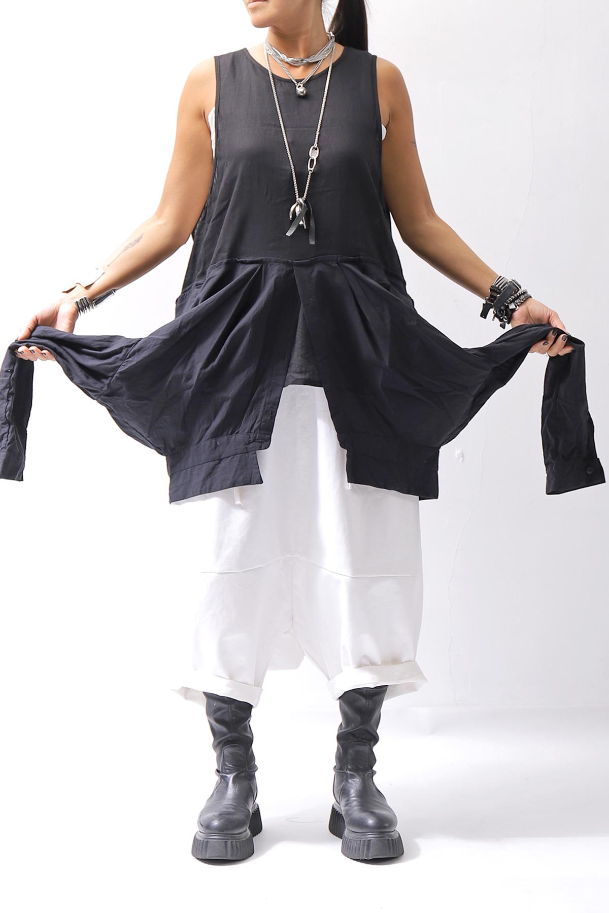 【studio b3】 MULTIWAY TOP&amp;SLEEVELESS TOP SET NB2156_BLACK