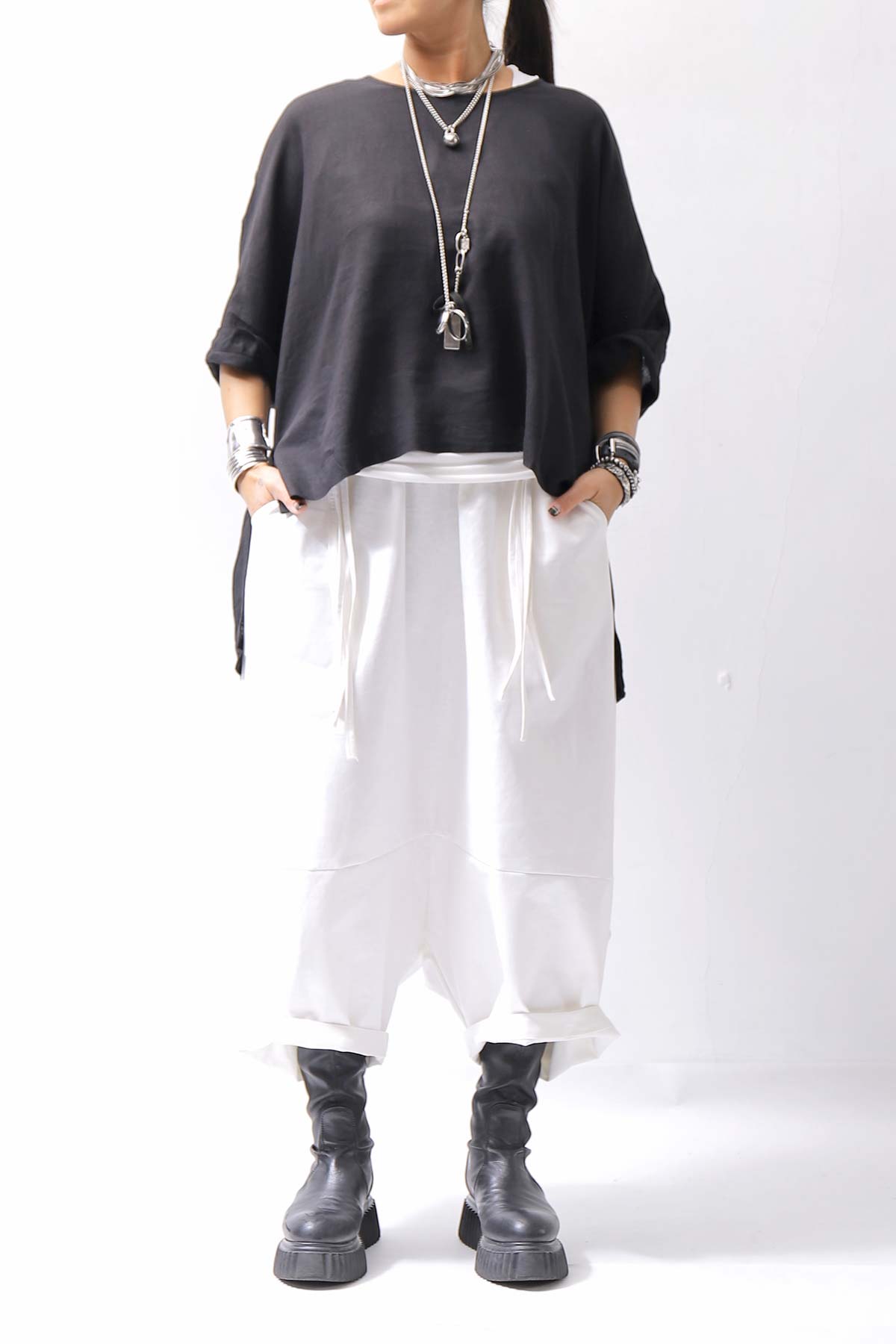 【studio b3】 MULTIWAY TOP&amp;SLEEVELESS TOP SET NB2156_BLACK