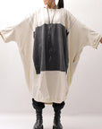 【RUNDHOLZ】 OVERSIZED PRINTED LIGHT SWEAT DRESS 127 0903_BLACK PAINT