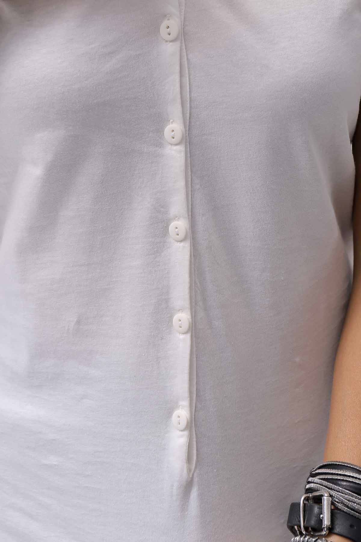 【studio b3】 FRONT BUTTON COTTON TANK TOP NB2059_WHITE