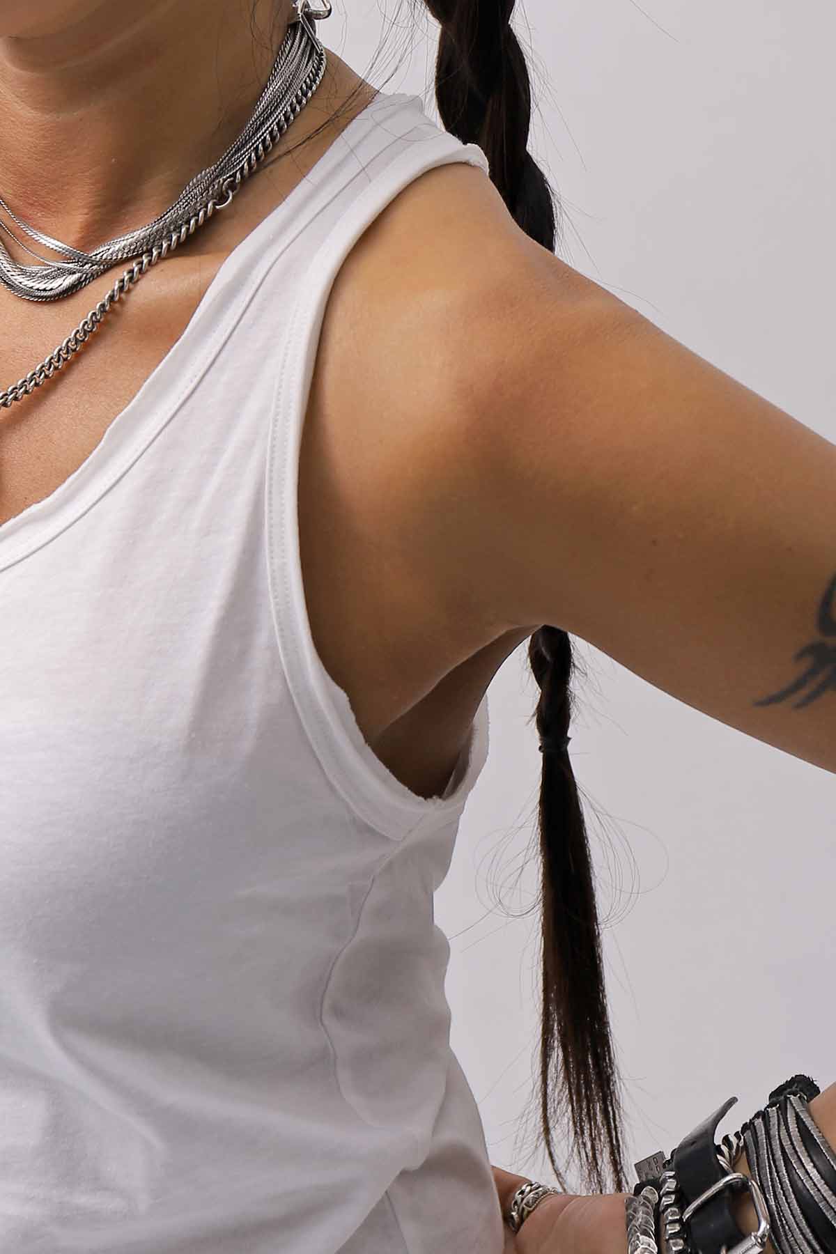 【studio b3】 FRONT BUTTON COTTON TANK TOP NB2059_WHITE