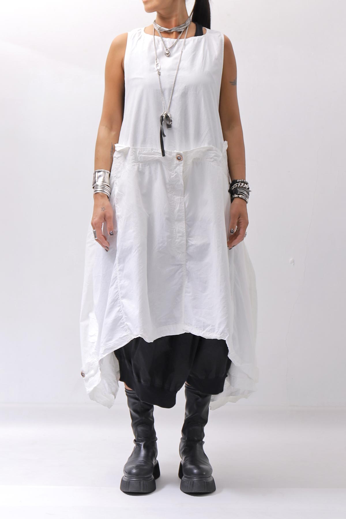 【RUNDHOLZ】MULTIWAY COTTON DRESS _SEAFOAM FOG
