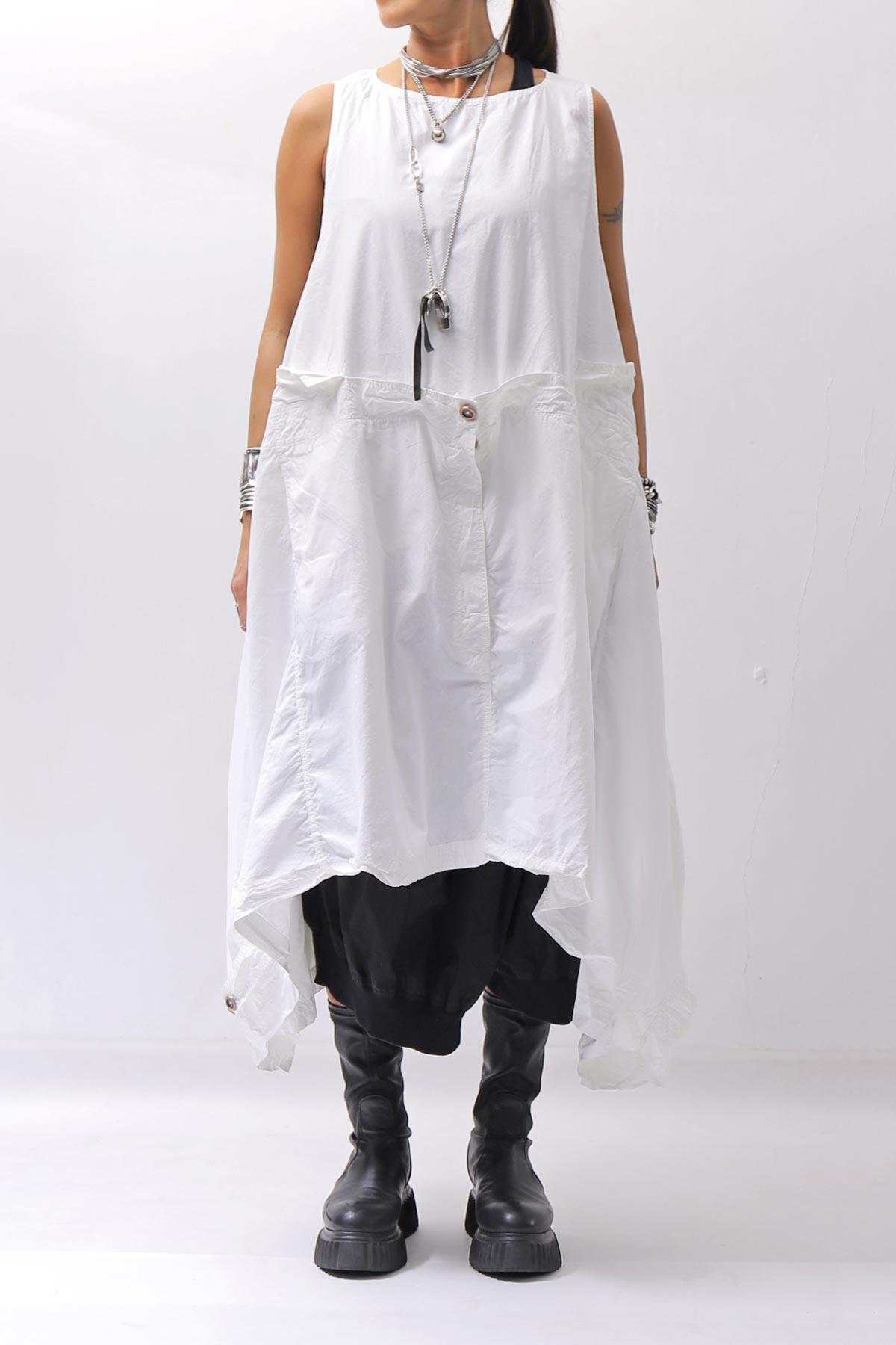 【RUNDHOLZ】MULTIWAY COTTON DRESS _SEAFOAM FOG