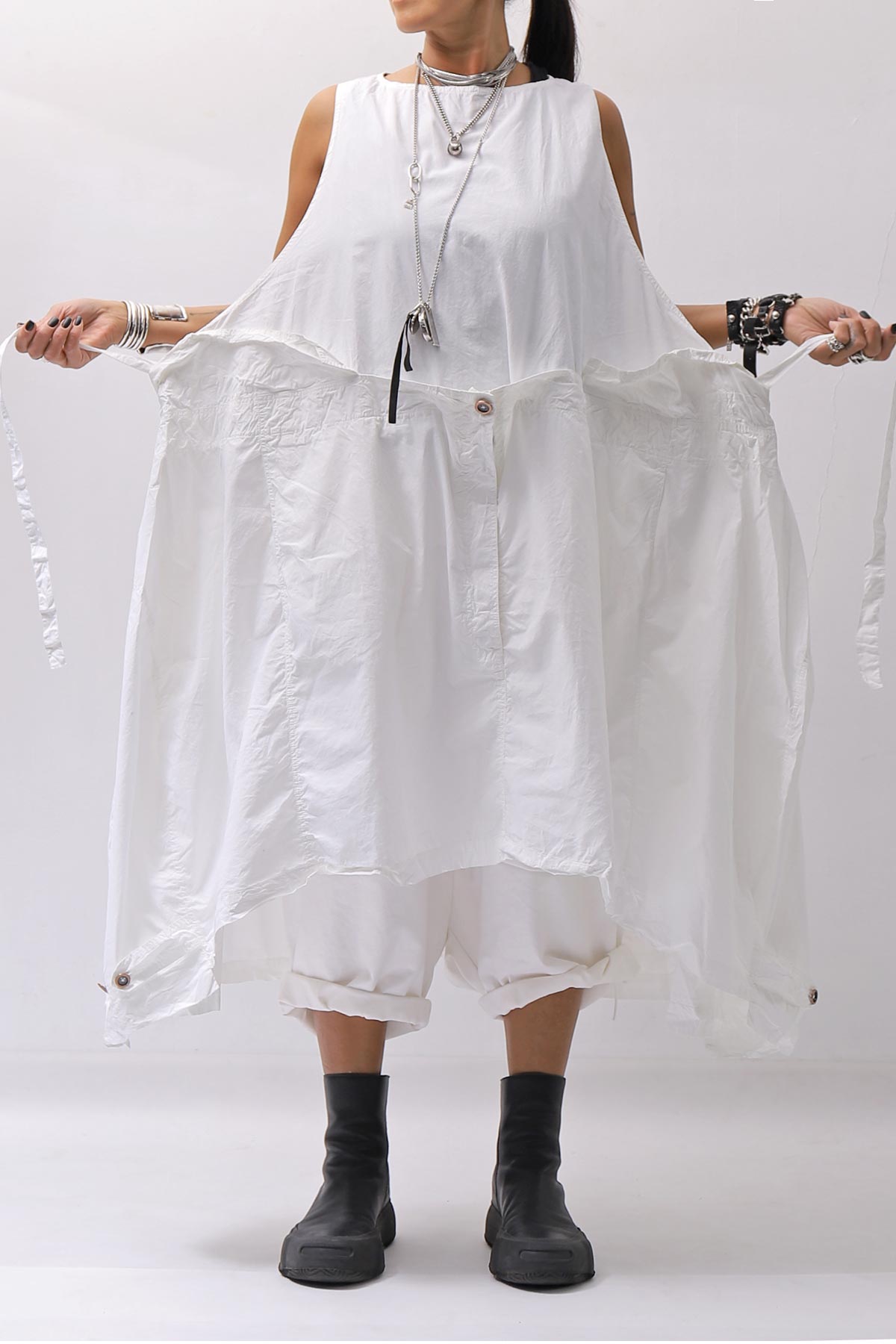 【RUNDHOLZ】MULTIWAY COTTON DRESS _SEAFOAM FOG