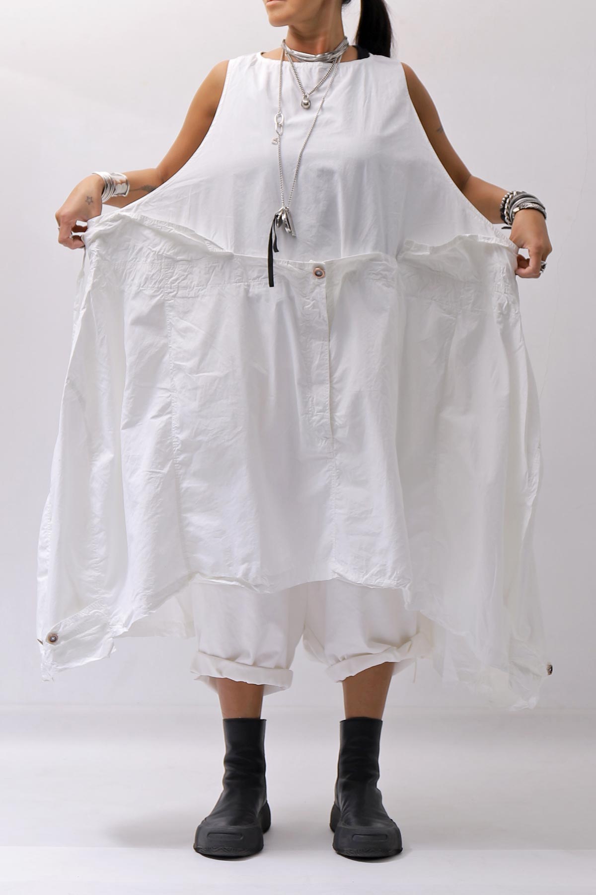 【RUNDHOLZ】MULTIWAY COTTON DRESS _SEAFOAM FOG