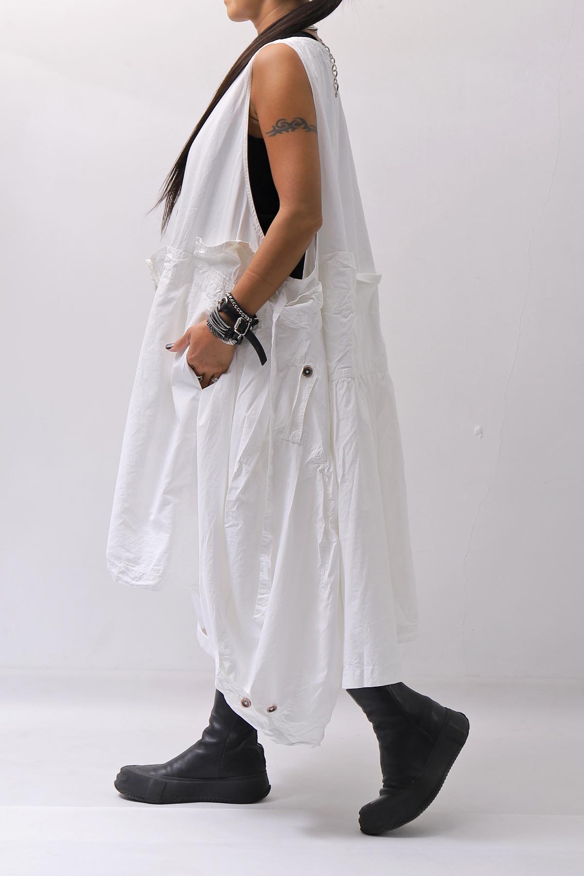 【RUNDHOLZ】MULTIWAY COTTON DRESS _SEAFOAM FOG