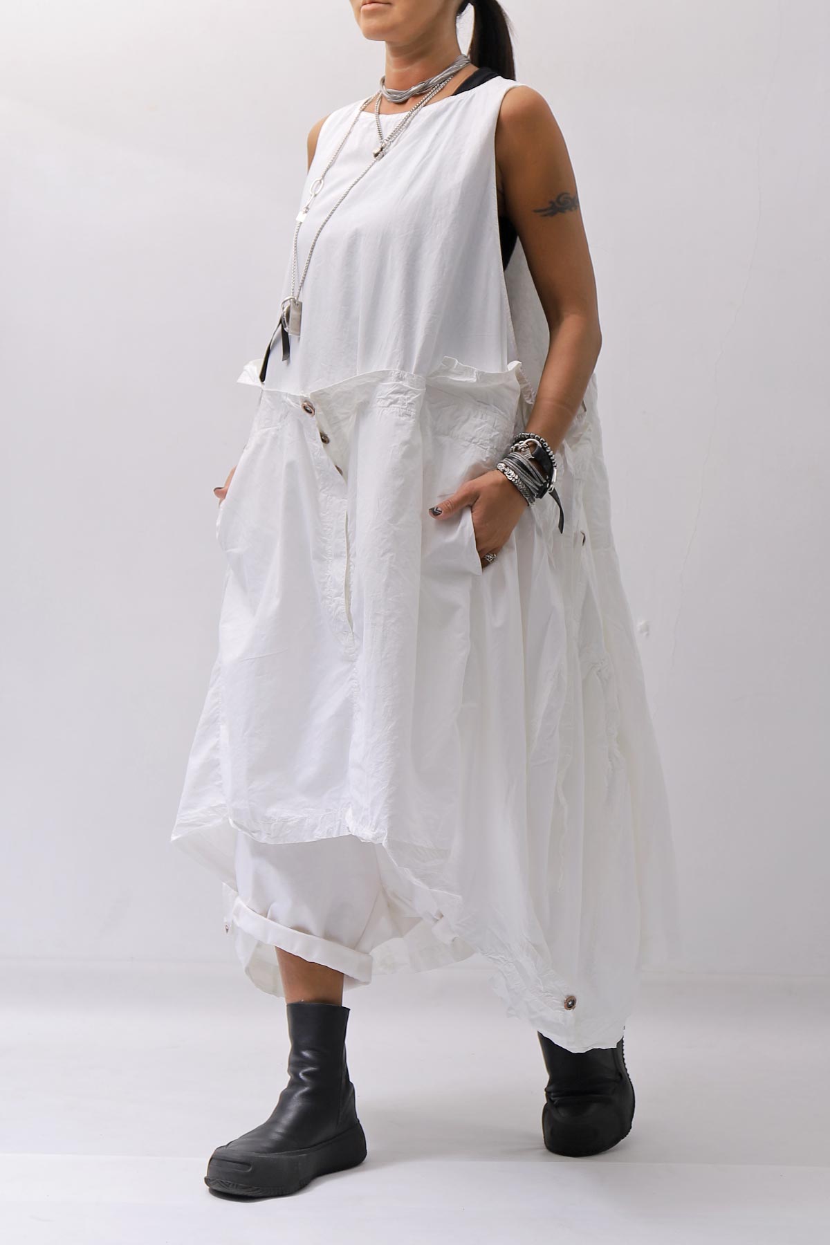 【RUNDHOLZ】MULTIWAY COTTON DRESS _SEAFOAM FOG