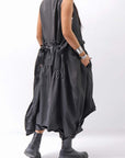 【RUNDHOLZ】MULTIWAY COTTON DRESS _BLACK GLOSS