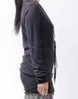 【bajra】 UNISEX W LAYERED TOP 146QK01_BLACK