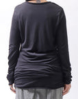 【bajra】 UNISEX W LAYERED TOP 146QK01_BLACK