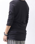 【bajra】 UNISEX W LAYERED TOP 146QK01_BLACK