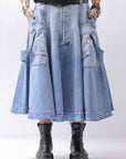 【RUNDHOLZ】 BIG POCKETS DENIM SKIRT _INDIGO STONEWASH