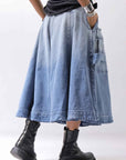 【RUNDHOLZ】 BIG POCKETS DENIM SKIRT _INDIGO STONEWASH