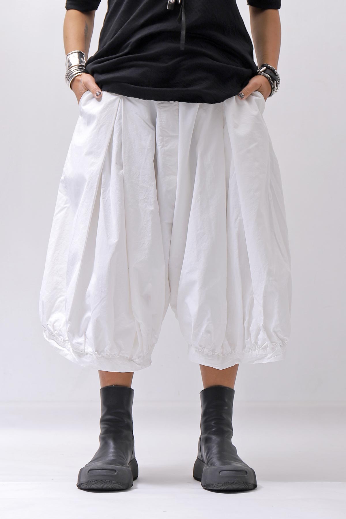 【RUNDHOLZ】 UNISEX BACK FLAP BALOON SARROUEL PANTS _SEAFOAM FOG
