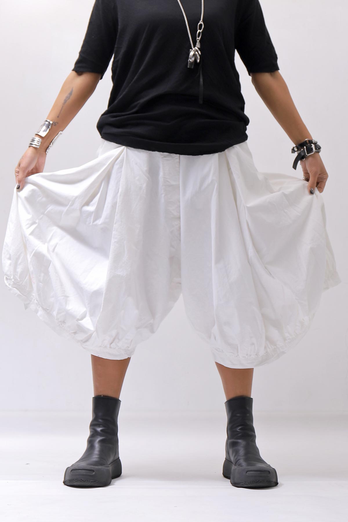 【RUNDHOLZ】 UNISEX BACK FLAP BALOON SARROUEL PANTS _SEAFOAM FOG