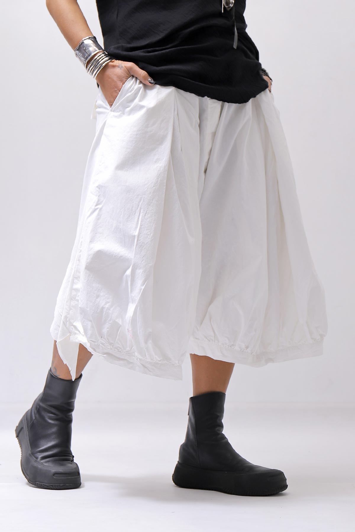 【RUNDHOLZ】 UNISEX BACK FLAP BALOON SARROUEL PANTS _SEAFOAM FOG
