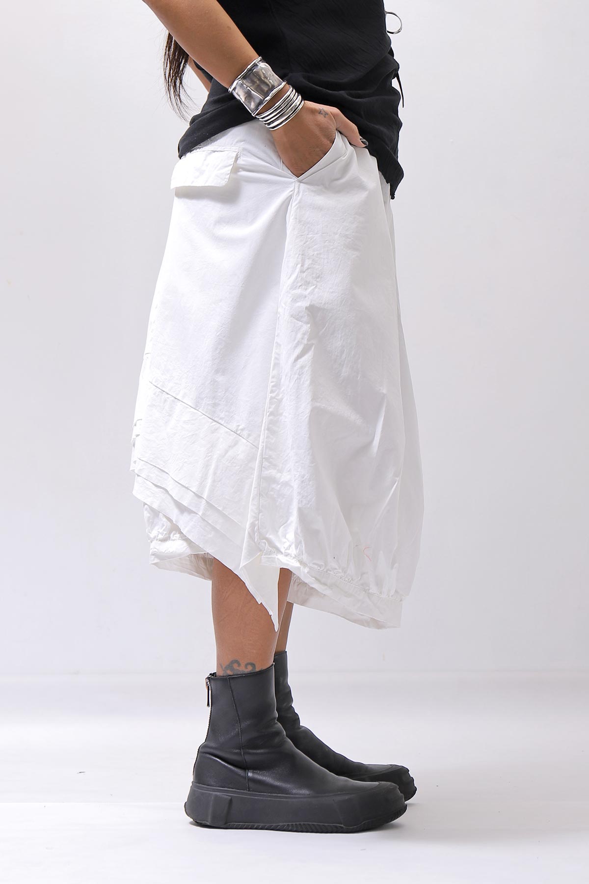 【RUNDHOLZ】 UNISEX BACK FLAP BALOON SARROUEL PANTS _SEAFOAM FOG