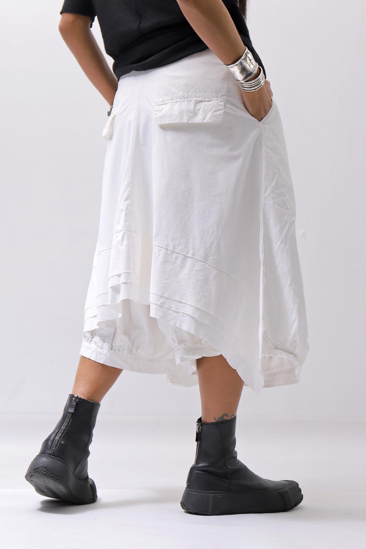 【RUNDHOLZ】 UNISEX BACK FLAP BALOON SARROUEL PANTS _SEAFOAM FOG