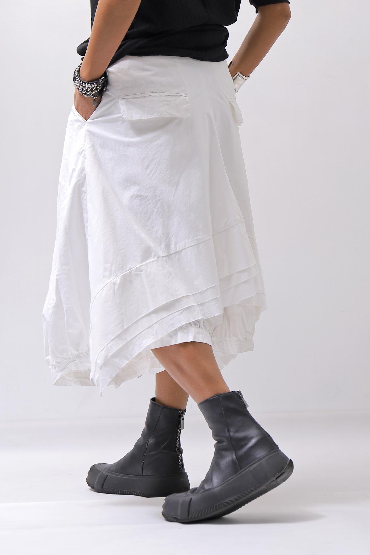 【RUNDHOLZ】 UNISEX BACK FLAP BALOON SARROUEL PANTS _SEAFOAM FOG