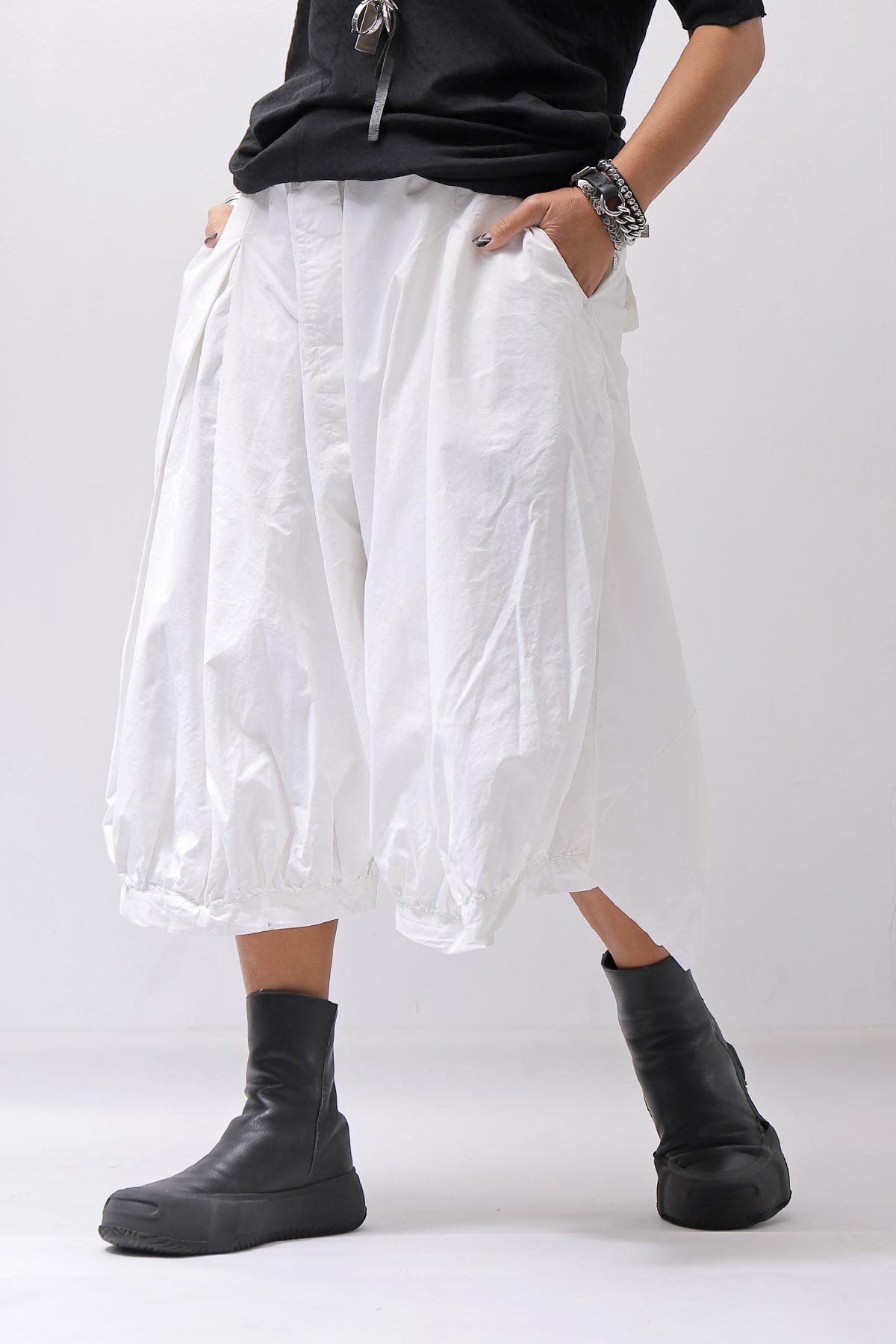 【RUNDHOLZ】 UNISEX BACK FLAP BALOON SARROUEL PANTS _SEAFOAM FOG