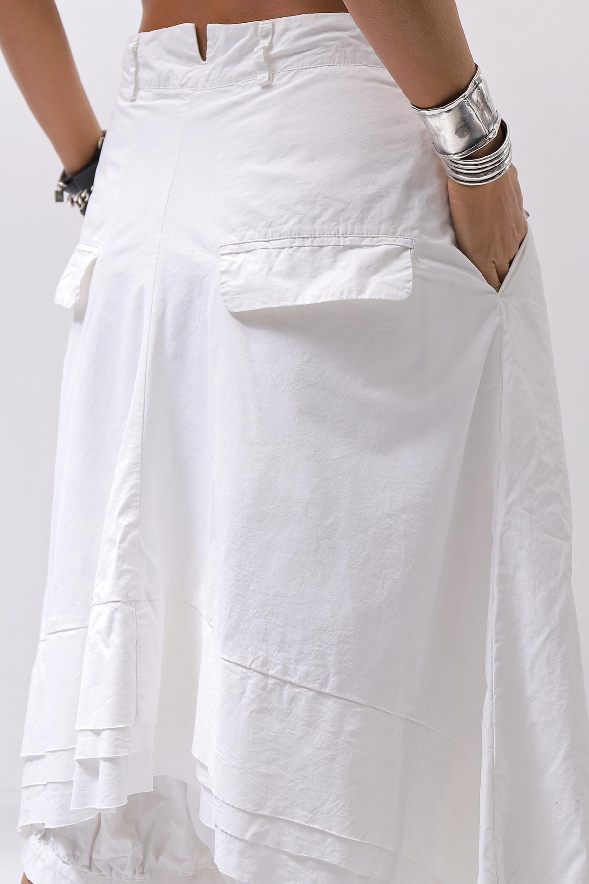 【RUNDHOLZ】 UNISEX BACK FLAP BALOON SARROUEL PANTS _SEAFOAM FOG