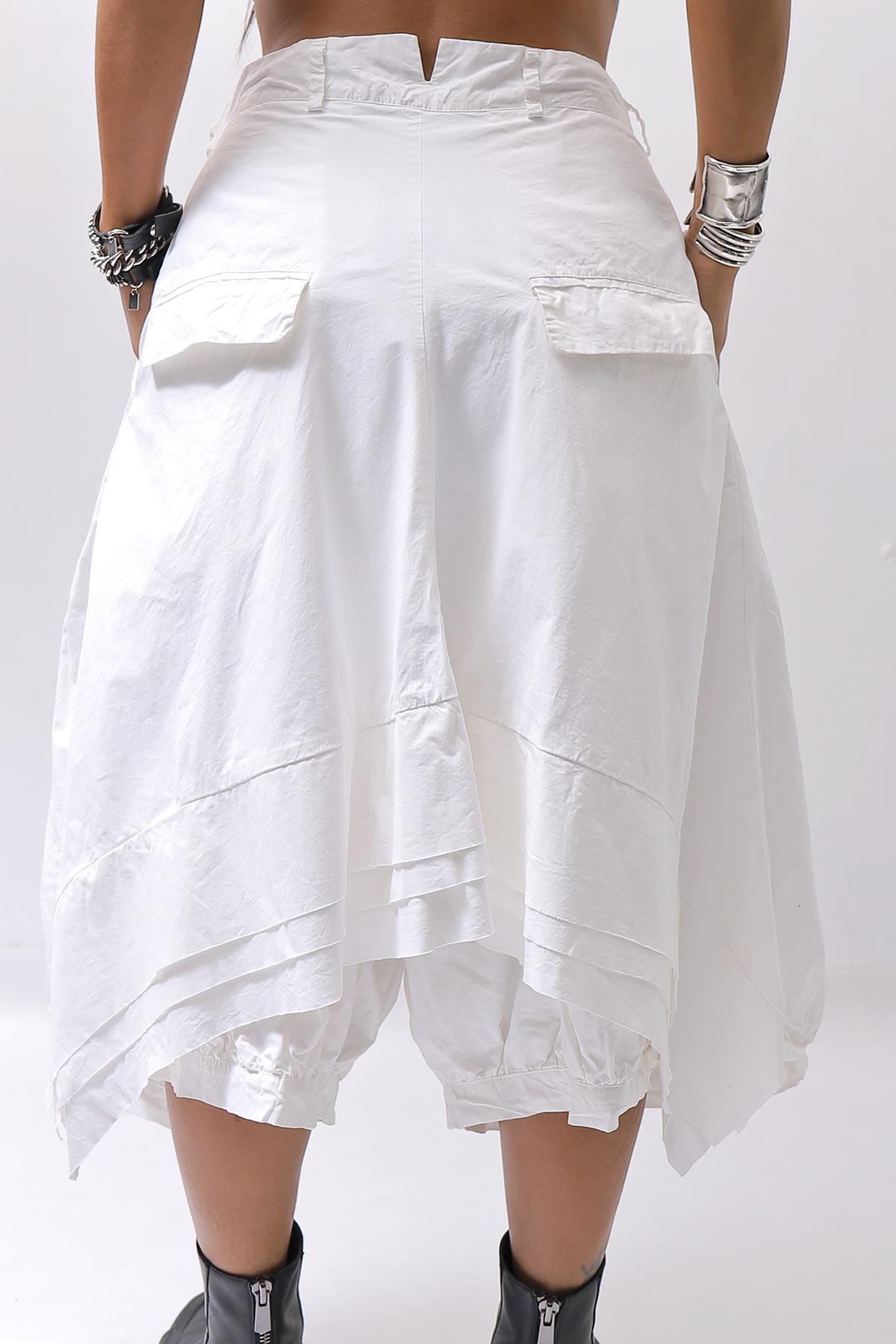 【RUNDHOLZ】 UNISEX BACK FLAP BALOON SARROUEL PANTS _SEAFOAM FOG