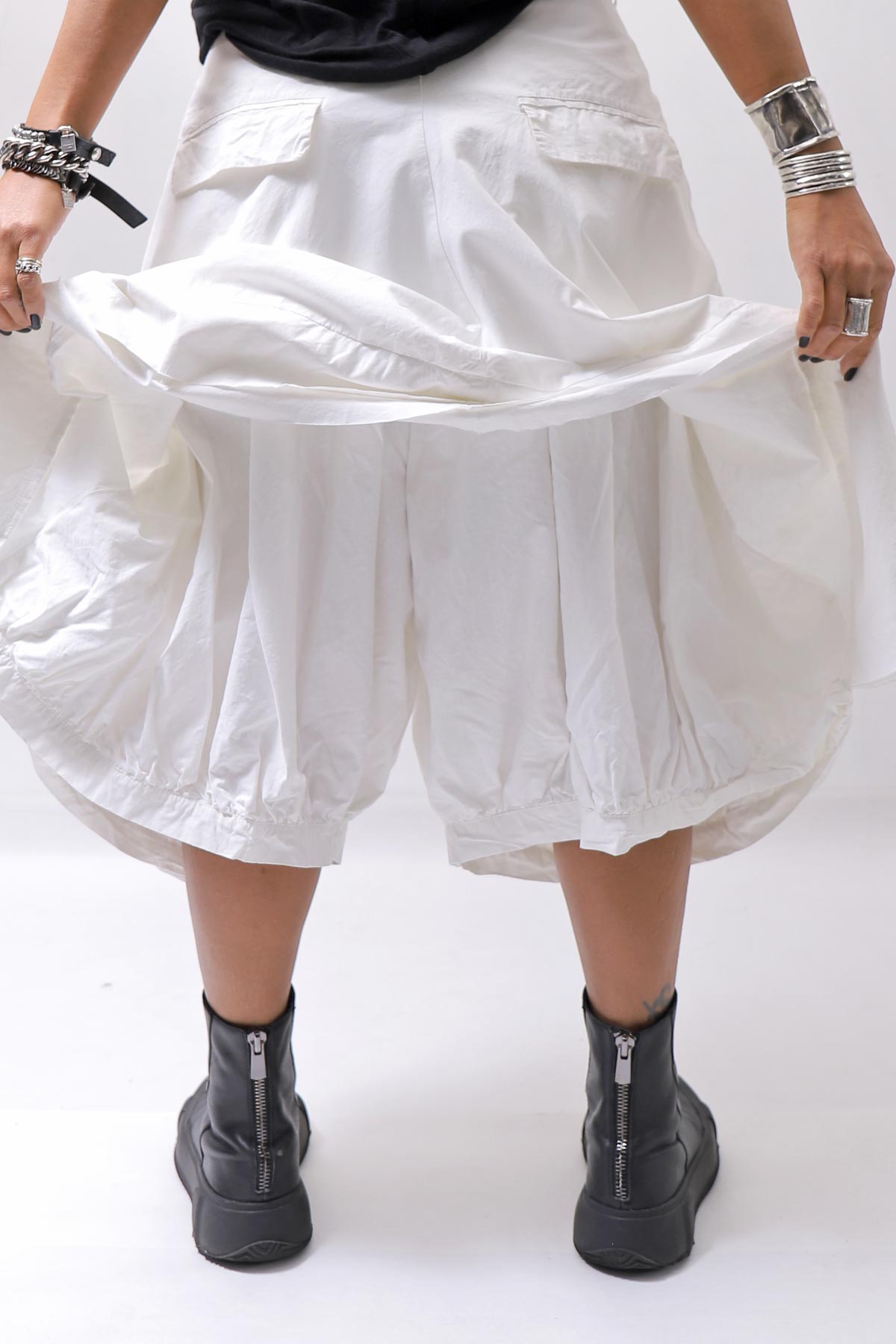 【RUNDHOLZ】 UNISEX BACK FLAP BALOON SARROUEL PANTS _SEAFOAM FOG