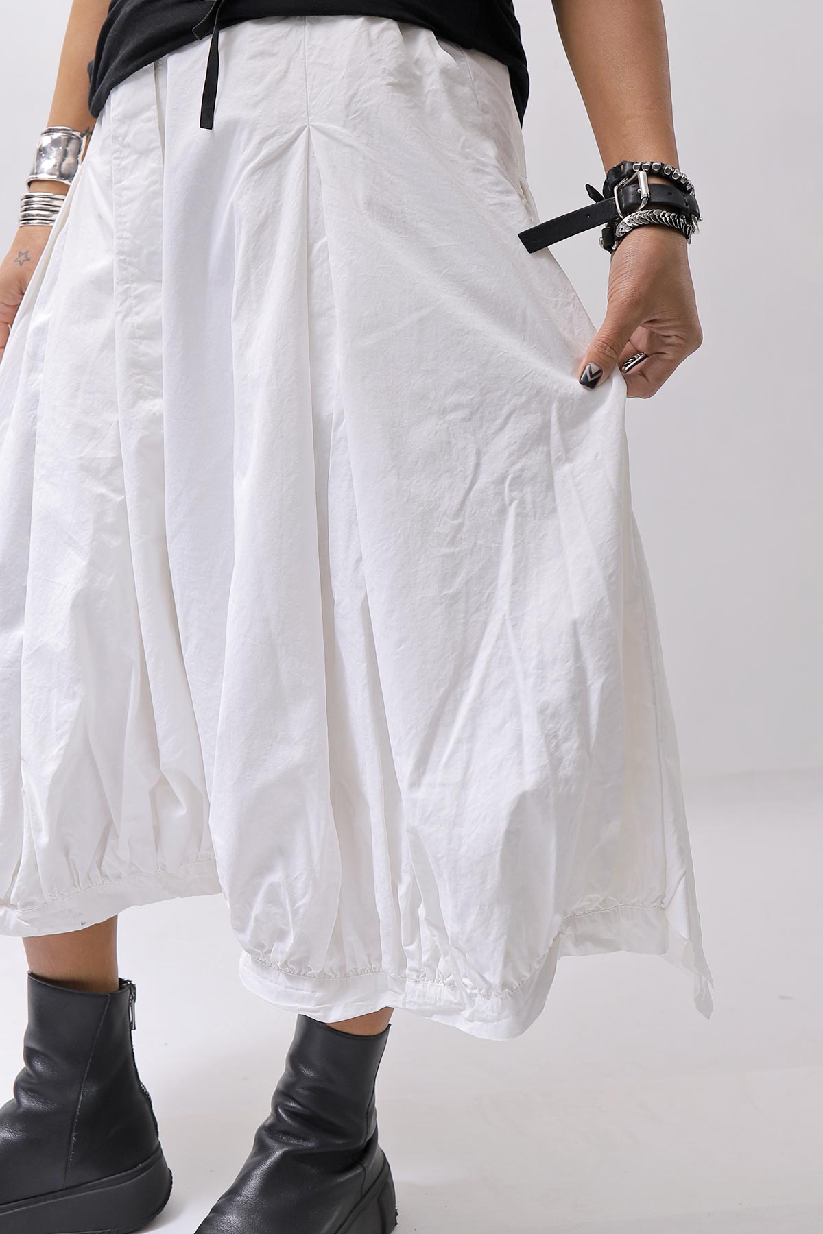 【RUNDHOLZ】 UNISEX BACK FLAP BALOON SARROUEL PANTS _SEAFOAM FOG