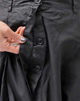 【RUNDHOLZ】 UNISEX BACK FLAP BALOON SARROUEL PANTS _BLACK GLOSS