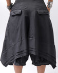 【RUNDHOLZ】 UNISEX BACK FLAP BALOON SARROUEL PANTS _BLACK GLOSS
