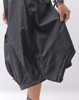 【RUNDHOLZ】 UNISEX BACK FLAP BALOON SARROUEL PANTS _BLACK GLOSS