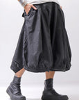 【RUNDHOLZ】 UNISEX BACK FLAP BALOON SARROUEL PANTS _BLACK GLOSS
