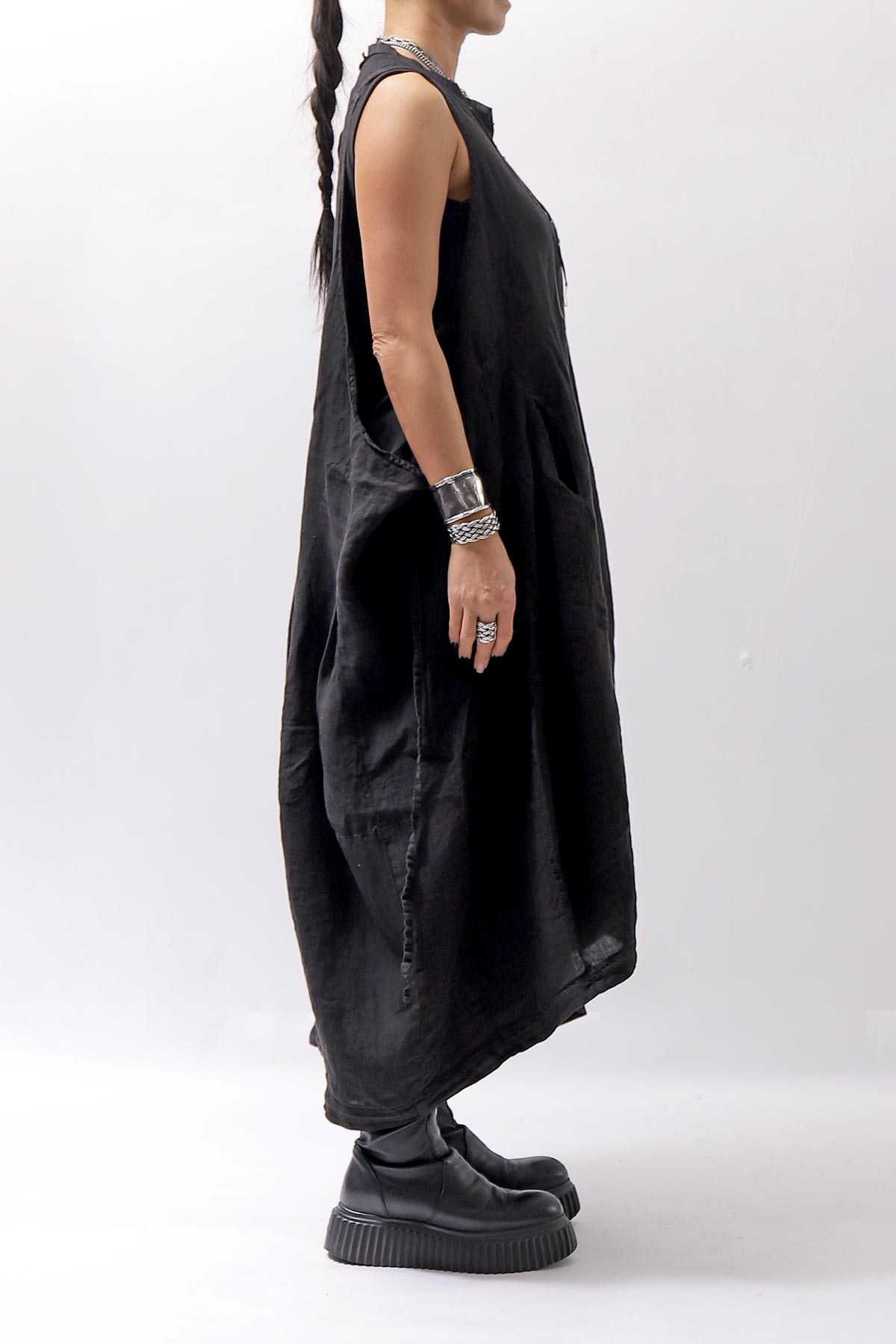 【RUNDHOLZ】 MULTIWAY LINEN DRESS 354 0901_BLACK