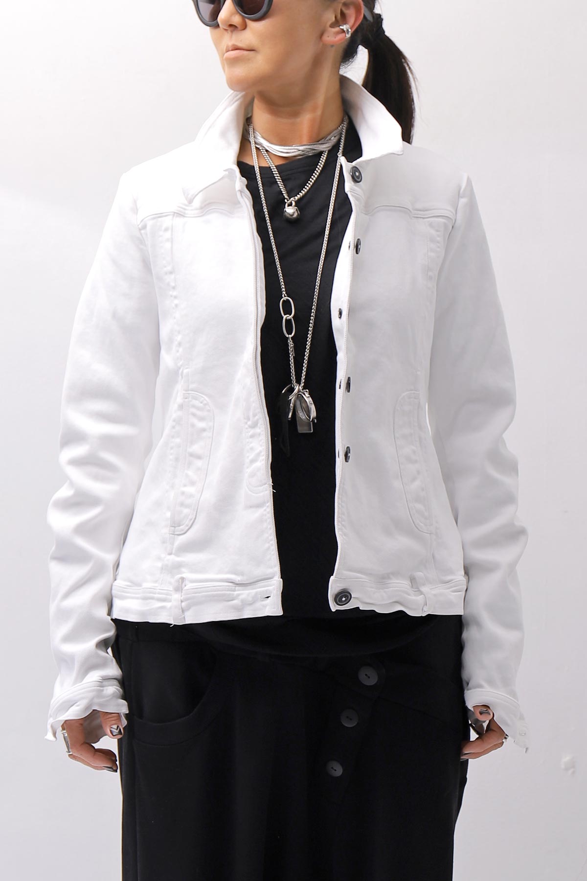 【RUNDHOLZ】 STRETCH DENIM SLM FIT JACKET _PAPER CHALK