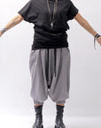 【NOSTRASANTISSIMA】 STRETCH COTTON 2WAY TOP DRESS A08_BLACK