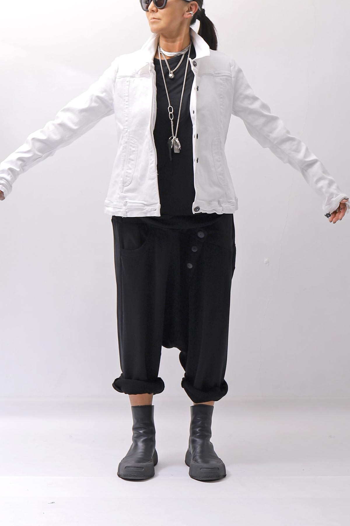 【RUNDHOLZ】 STRETCH DENIM SLM FIT JACKET _PAPER CHALK