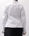 【RUNDHOLZ】 STRETCH DENIM SLM FIT JACKET _PAPER CHALK