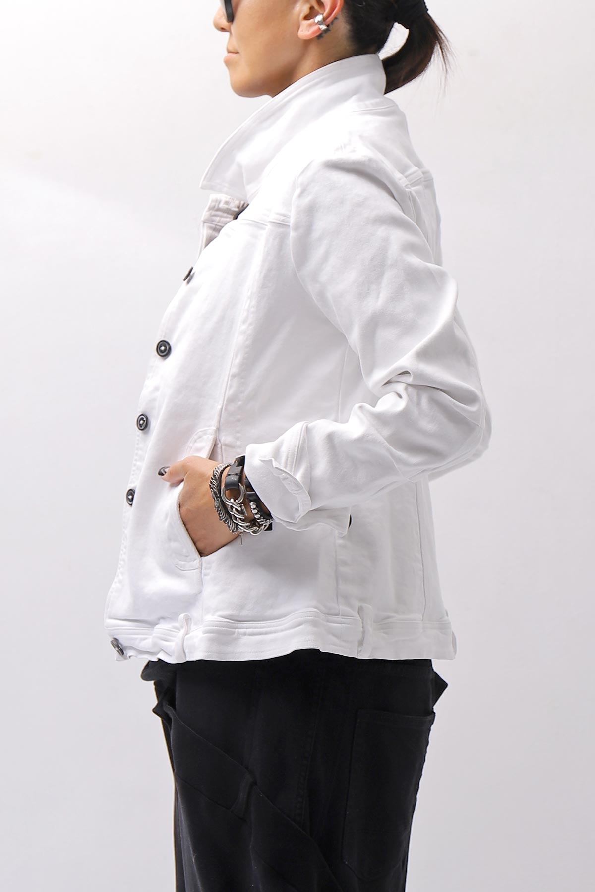 【RUNDHOLZ】 STRETCH DENIM SLM FIT JACKET _PAPER CHALK