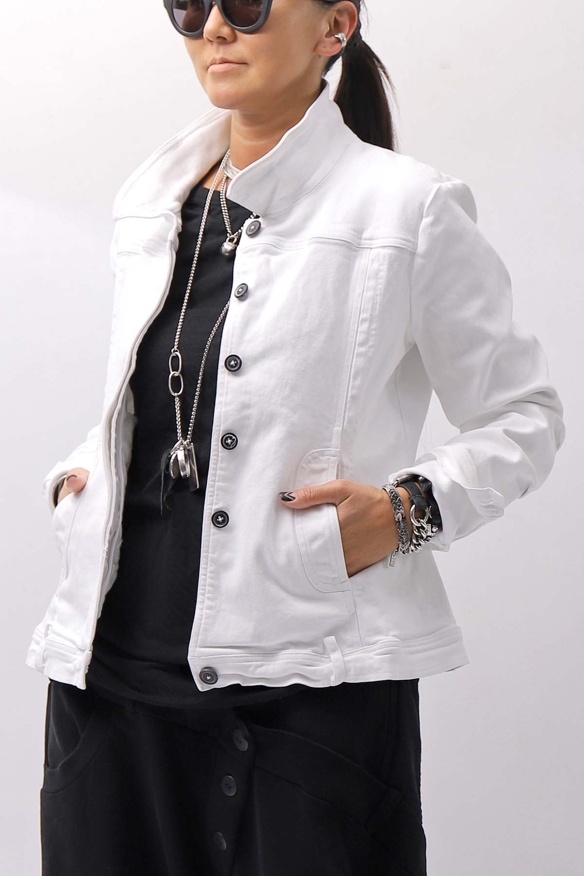 【RUNDHOLZ】 STRETCH DENIM SLM FIT JACKET _PAPER CHALK