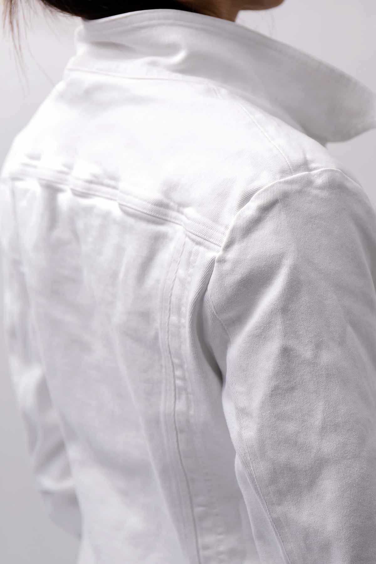 【RUNDHOLZ】 STRETCH DENIM SLM FIT JACKET _PAPER CHALK