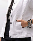 【RUNDHOLZ】 STRETCH DENIM SLM FIT JACKET _PAPER CHALK