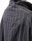 【RUNDHOLZ】OVERSIZED LINEN COTTON STRIPE DRESS _BLACK STRIPE