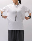 【thom/krom】 UNISEX COTTON MODAL RELAX FIT TEE _OFF WHITE