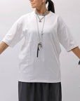 【thom/krom】 UNISEX COTTON MODAL RELAX FIT TEE _OFF WHITE