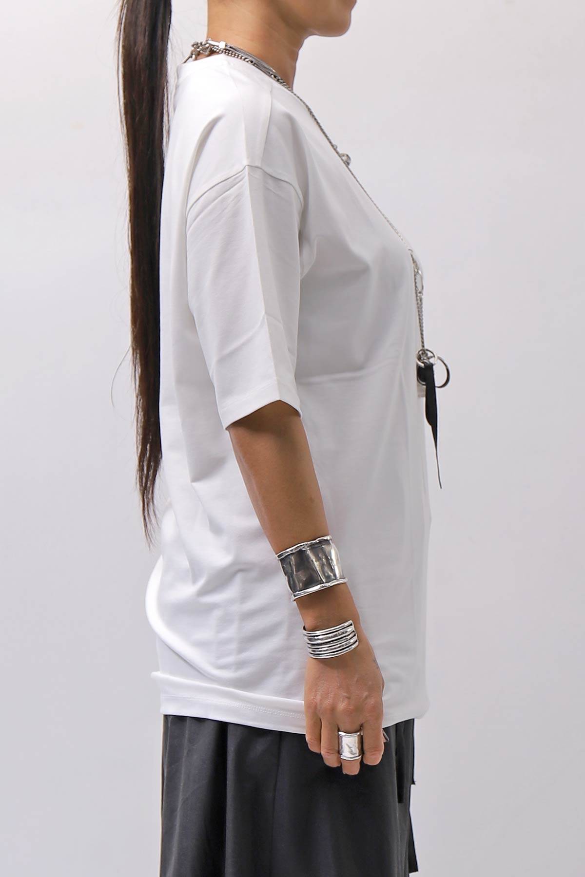 【thom/krom】 UNISEX COTTON MODAL RELAX FIT TEE _OFF WHITE