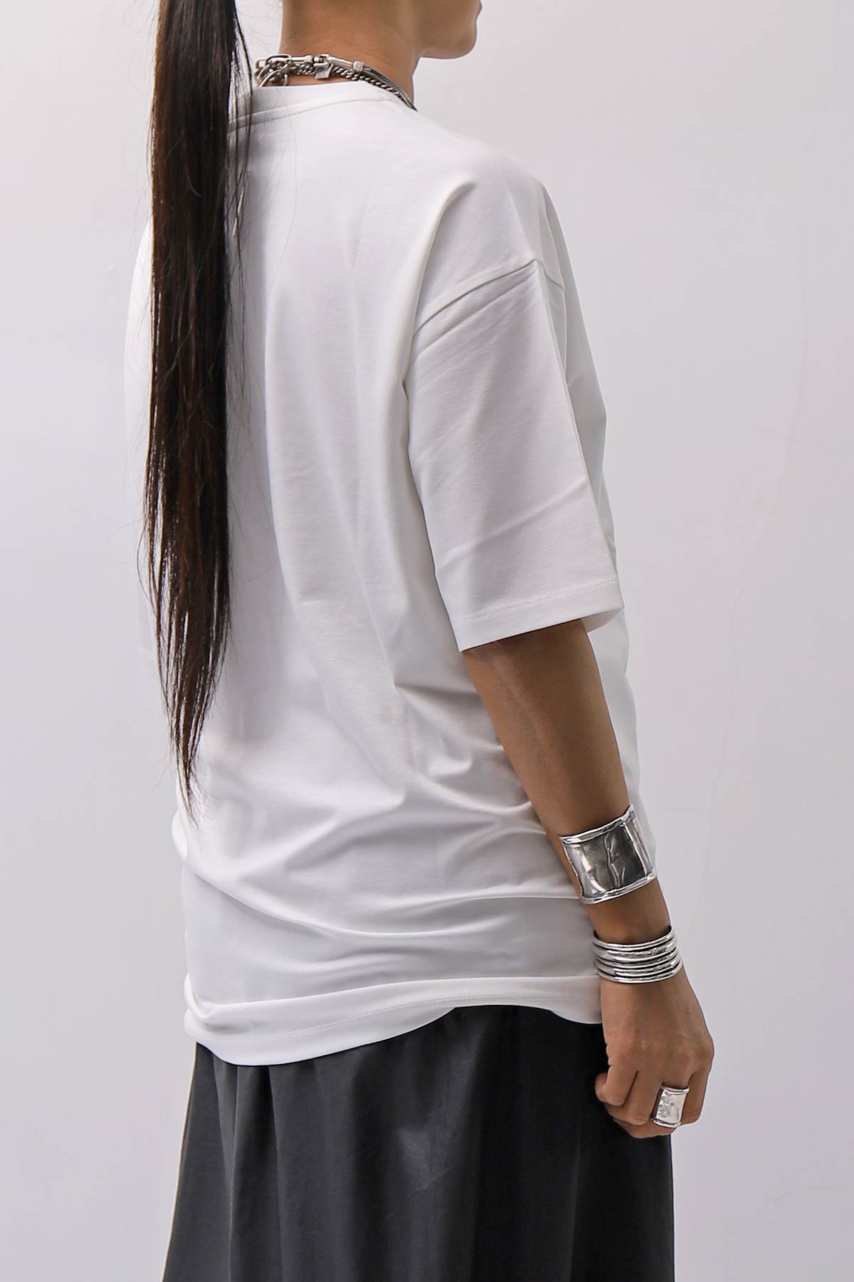 【thom/krom】 UNISEX COTTON MODAL RELAX FIT TEE _OFF WHITE