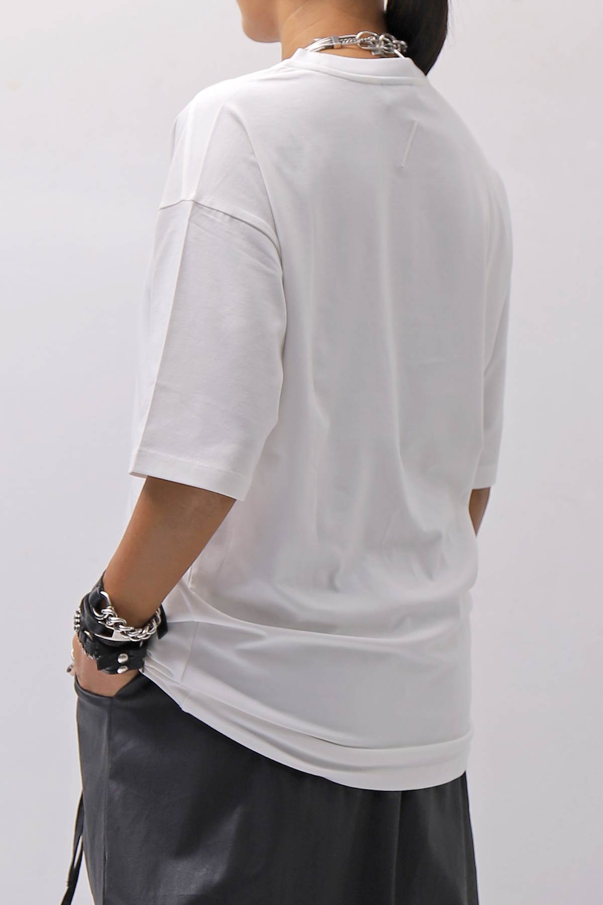【thom/krom】 UNISEX COTTON MODAL RELAX FIT TEE _OFF WHITE